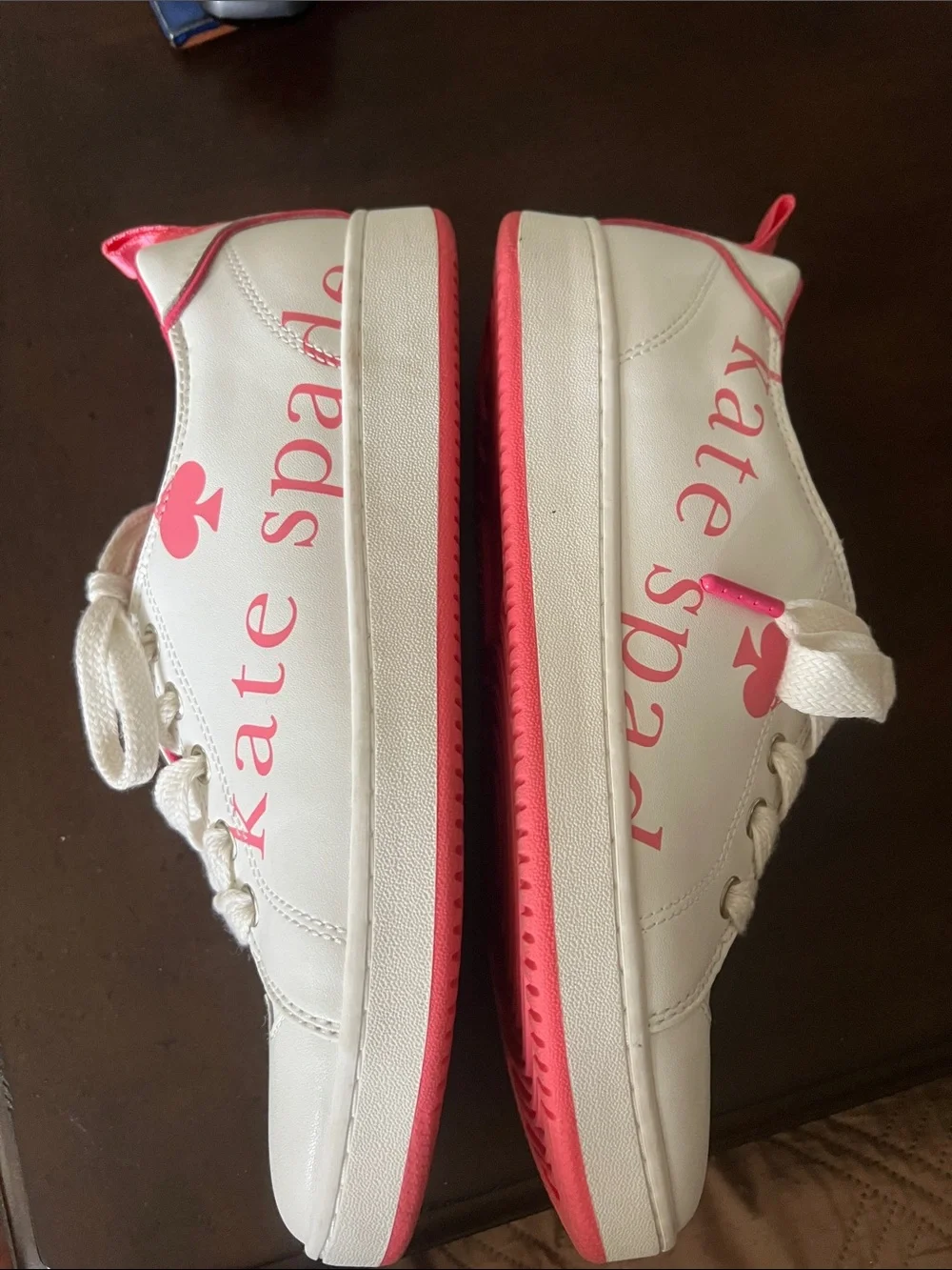Kate Spade Nikki Sneaker in Optic White/Pink Peppercorn - size 8.5